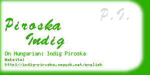 piroska indig business card